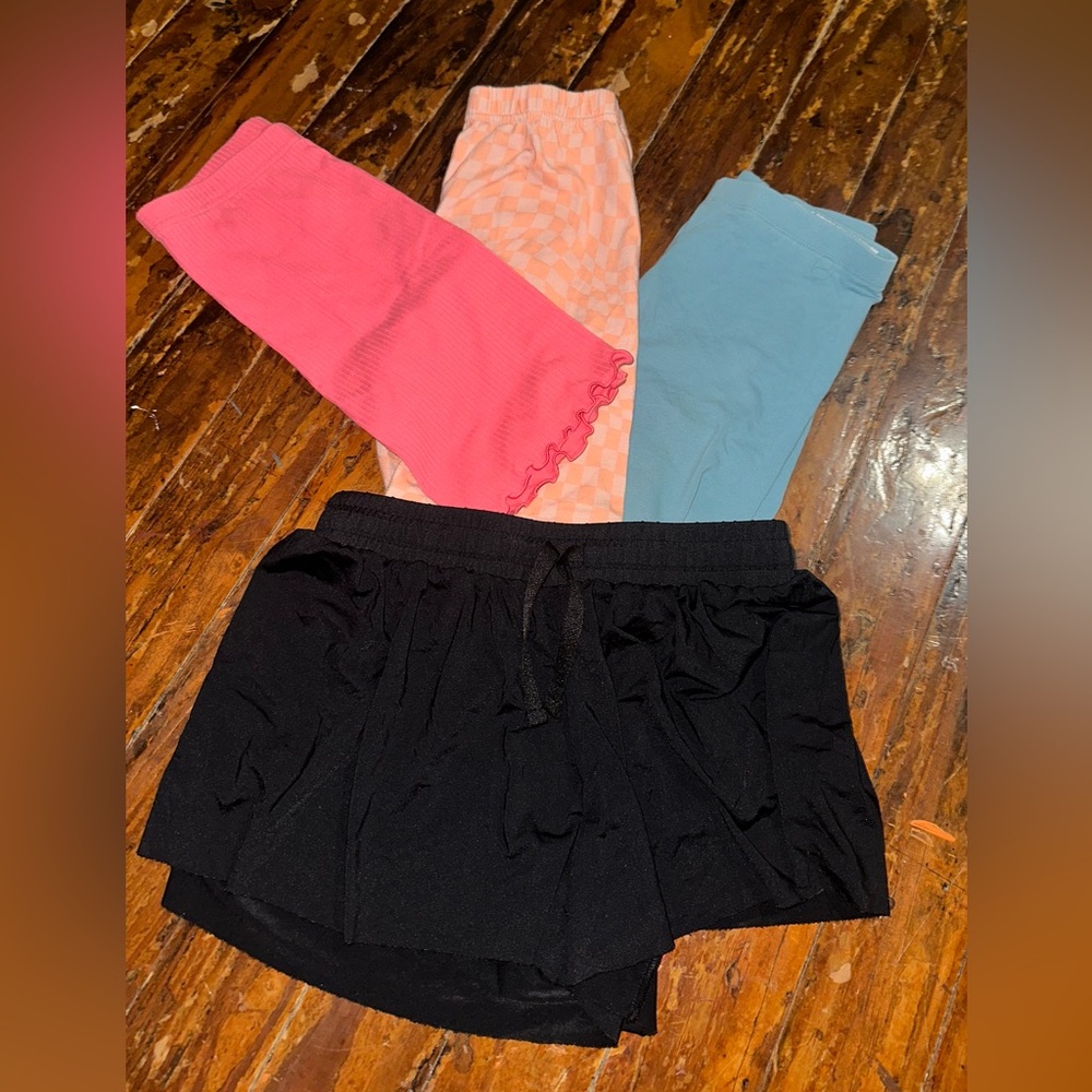 Biker shorts and flowey shorts